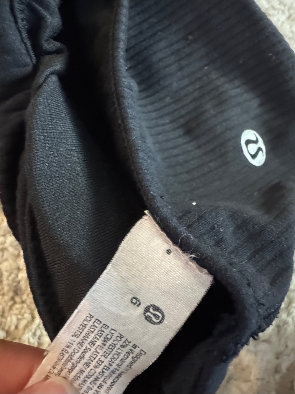 Black one shoulder lululemon bra - Picture 2 of 3